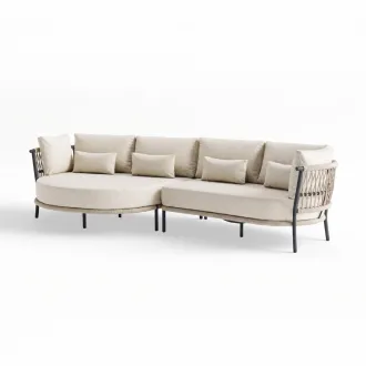 Кутовий лаунж Лівий Bardi Matt royal grey, Camel sand, Beachy bouclé — фото 15