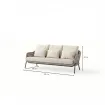 Диван Casto 2,5-местный, Matt royal grey, Camel sand, Beachy bouclé — фото 10