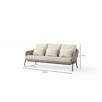 Диван Casto 2,5-местный, Matt royal grey, Camel sand, Beachy bouclé — фото 10