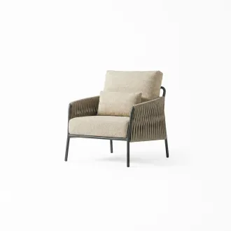 Крісло Fiavè lounge, Matt royal grey, Misty rope, Beachy bouclé — фото 2