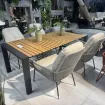 Обеденный комплект стол раскладной Rialto 166/205 см + 4 стула Punta — фото 2