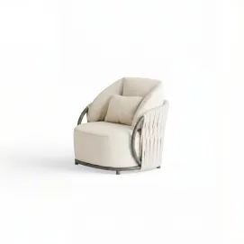 Крісло Vivaro lounge, Matt royal grey, Misty rope, Beachy bouclé — фото 2