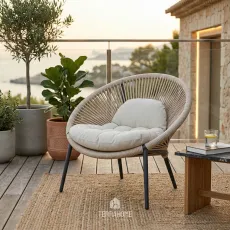 Кресло Prato lounge, Matt royal grey, Camel sand, Natural m.w.