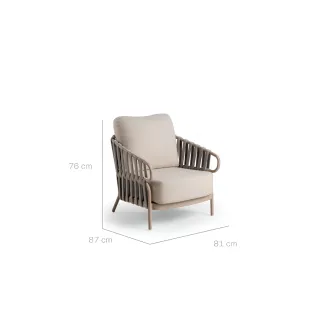Крісло Nuri Lounge, Champagne, Navajo White — фото 7