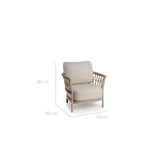 Кресло Fresca Lounge, Champagne, Navajo White — фото 13
