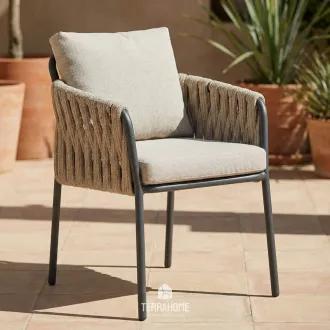 Стілець Fiavè dining, Matt royal grey, Misty rope, Beachy bouclé