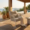 Крісло Nappa lounge, Camel sand, Natural gravel, knotweave