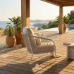 Крісло Nappa lounge, Camel sand, Natural gravel, knotweave — фото 2