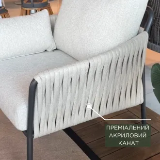 Лаунж-комплект Fiavè 2,5-місний диван + 2 крісла, Matt royal grey — фото 7