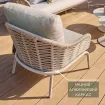 Лаунж-комплект Casto 2,5-місний диван + 2 крісла + кавові столики Nova, Camel sand — фото 4