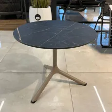Кавовий столик TRIPÈ FIXED 61х50 см, бежевий, Black sahara marble eff.