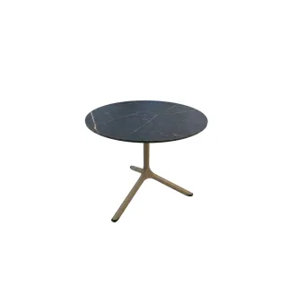 Кофейный столик TRIPÈ FIXED 61х50 см, бежевый, Black sahara marble eff. — фото 3