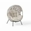 Крісло Nuna egg, Matt royal grey, Camel sand, Beachy bouclé — фото 2