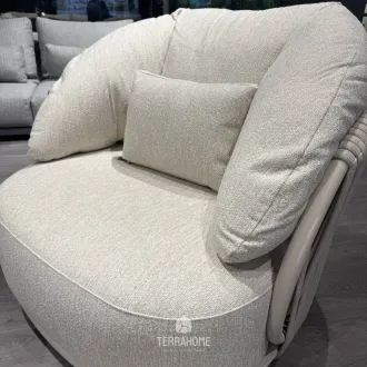 Крісло Vivaro lounge, Camel sand, Misty rope, Beachy bouclé — фото 4