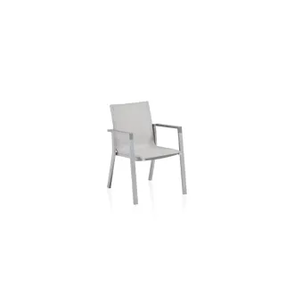 Обідній комплект стіл Diamond 160 см, срібло, Marble grey + 6 стільців Rasmus, срібло, сірий — фото 3