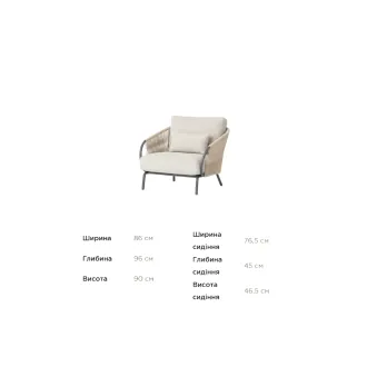Крісло Dolce lounge, Matt royal grey, Camel sand, Natural Gravel, fisb — фото 3