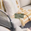Диван Nappa 2,5-местный, Matt royal grey, Camel sand, Natural gravel, knotweave — фото 4
