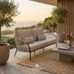 Диван Nappa 2,5-местный, Matt royal grey, Camel sand, Natural gravel, knotweave — фото 2