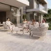Лаунж-комплект Dolce 2,5-местный диван + 2 кресла + кофейные столики Nova, Camel Sand