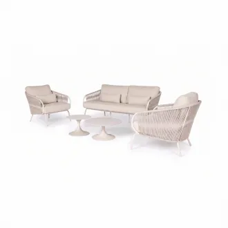 Лаунж-комплект Dolce 2,5-местный диван + 2 кресла + кофейные столики Nova, Camel Sand — фото 19