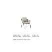 Стілець Casto dining, Matt royal grey, Camel sand, Beachy bouclé — фото 3