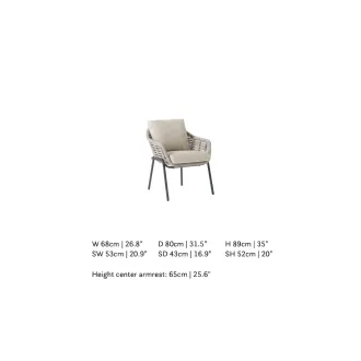 Стілець Casto dining, Matt royal grey, Camel sand, Beachy bouclé — фото 3