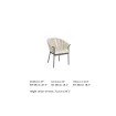Стілець Santorini dining, Matt royal grey, Camel sand, natural mixed weave — фото 3