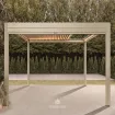 Беседка Luxe 3,6x4 м, электрическая раздвижная крыша + LED, бежевый — фото 2