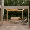Беседка Luxe 3,6x4 м, электрическая раздвижная крыша + LED, бежевый — фото 3