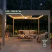 Беседка Luxe 3,6x4 м, электрическая раздвижная крыша + LED, бежевый — фото 4