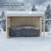 Беседка Luxe 3,6x4 м, электрическая раздвижная крыша + LED, бежевый — фото 7