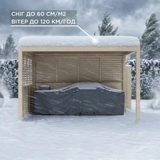 Беседка Luxe 3,6x4 м, электрическая раздвижная крыша + LED, бежевый — фото 7