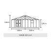 Теплиця Oase, 13,5 м², антрацит, загартоване скло 3 мм — фото 7