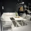 Лаунж-комплект угловой диван Natal Lounge Dining White Right + 2 стула + стол — фото 2