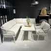 Лаунж-комплект угловой диван Natal Lounge Dining White Right + 2 стула + стол — фото 5