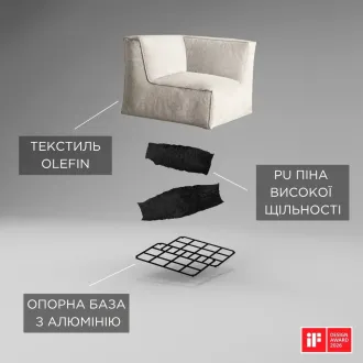 Кутовий модуль TROIS POMMES HOME, Beige — фото 3