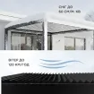 Беседка Positano 3х4 м, крыша open/close (механическая) + LED, антрацит — фото 7