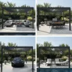 Беседка Positano 3х4 м, крыша open/close (механическая) + LED, антрацит — фото 8