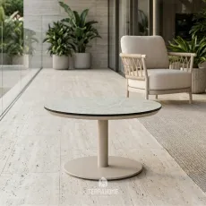 Кавовий столик Cana Round Large, Trespa Ophira, Champagne