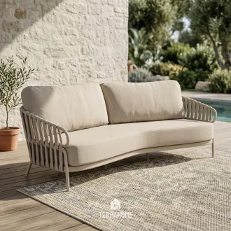 Диван Nuri Lounge 3-місний, з вигином, Champagne, Navajo White — фото 2