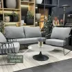 Лаунж-комплект Rivera 2-местный диван + 2 кресла, Charcoal + кофейный столик Nova Ø80x35 — фото 8