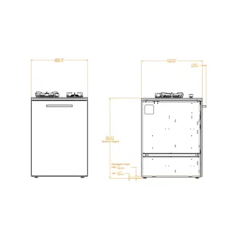 Модуль CT 60 Countertop Side Burners (Handle Black Inox, Cabinet Colour Anthracite Grey, PDL) — фото 5
