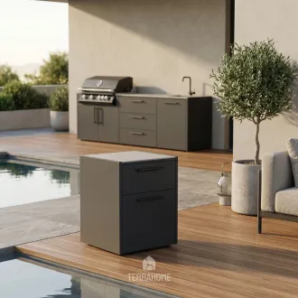 Модуль CT 60 Trash Drawers (Handle Black Inox, Cabinet Colour Anthracite Grey, PDL)