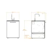 Модуль мийка CT 60 Sink (Handle Black Inox, Cabinet Colour Anthracite Grey, PDL) — фото 3