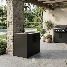 Модуль мийка CT 90 Sink (Handle Black Inox, Cabinet Colour Anthracite Grey, PDL)