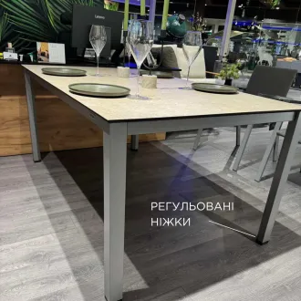 Обідній комплект стіл Cubic 160 см stone sand + 4 стільці Rasmus — фото 6