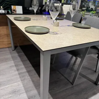 Вуличний стіл Cubic 160x95, silver/stone sand — фото 2