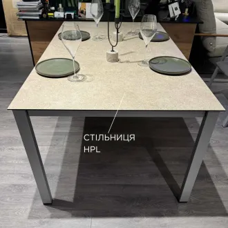 Вуличний стіл Cubic 160x95, silver/stone sand — фото 3