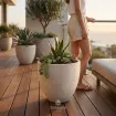 Горщик для квітів Grigio Egg Pot 40 - Antique White 40x36