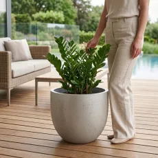 Горщик для квітів Grigio Metallic New Egg Pot 55 - Champagne 55x46